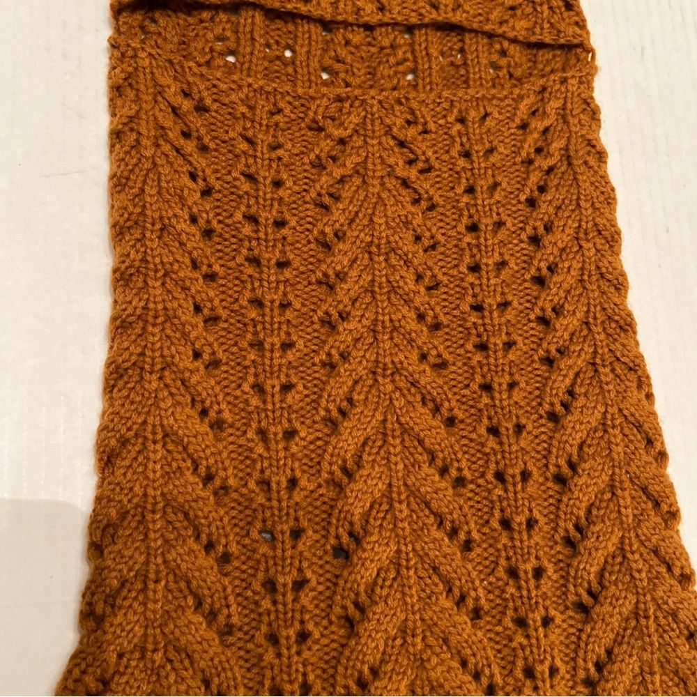 Luxton S-M Balaclava Hood Scarf Hat Rust - Picture 7 of 10